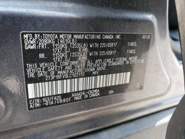 2020 Toyota Rav4 Xle VIN: 2T3P1RFV9LC102112 Lot: 55972684