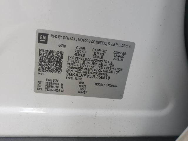 2018 GMC Terrain Slt VIN: 3GKALVEV5JL350519 Lot: 53527624