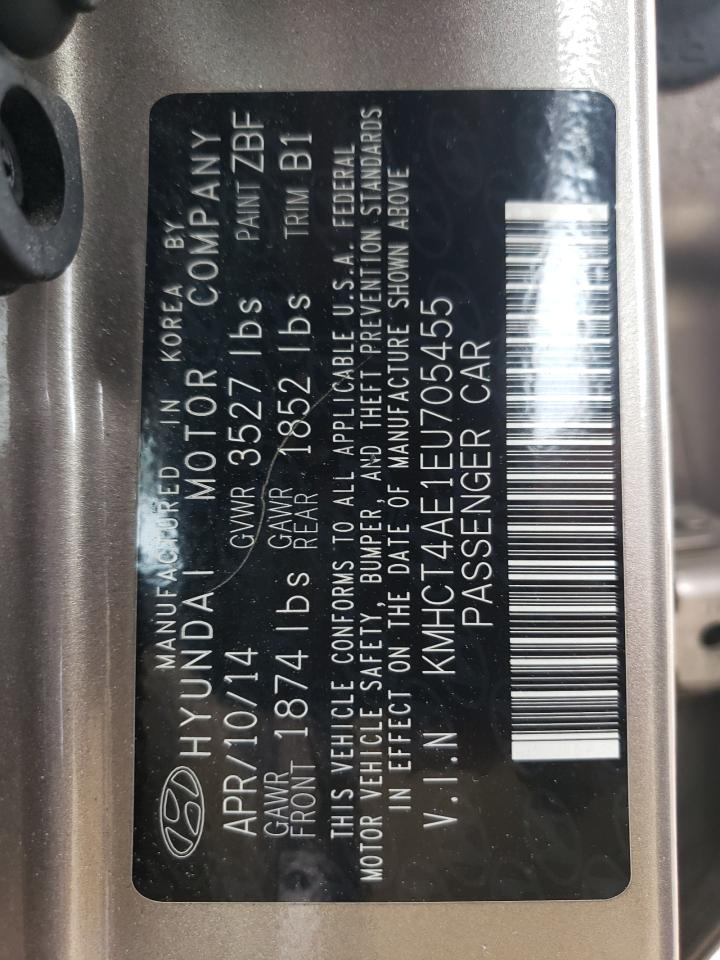 KMHCT4AE1EU705455 2014 Hyundai Accent Gls