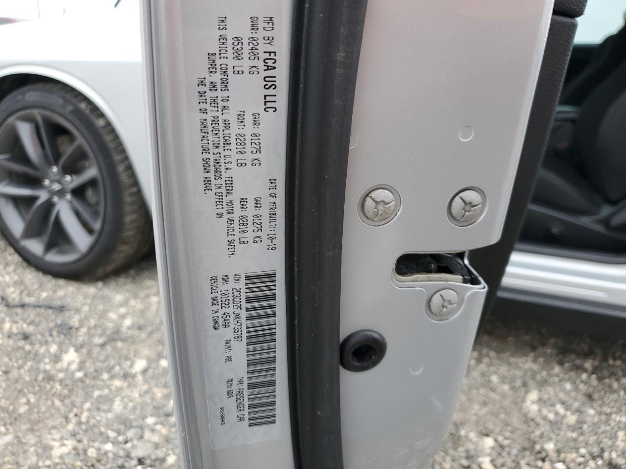 2C3CDZFJXKH739787 2019 Dodge Challenger R/T Scat Pack