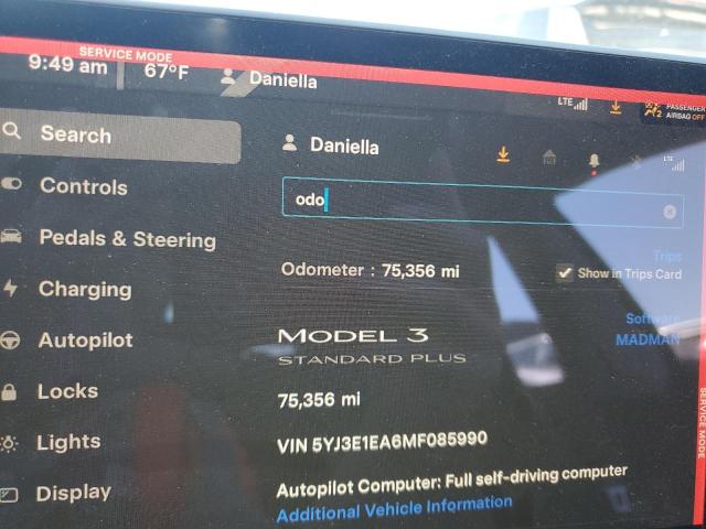 2021 Tesla Model 3 VIN: 5YJ3E1EA6MF085990 Lot: 46272704