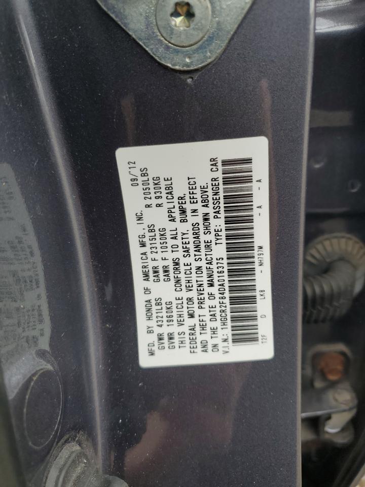 1HGCR2F84DA016375 2013 Honda Accord Exl