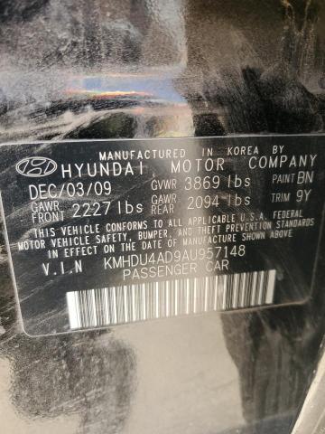 2010 Hyundai Elantra Blue VIN: KMHDU4AD9AU957148 Lot: 53859094