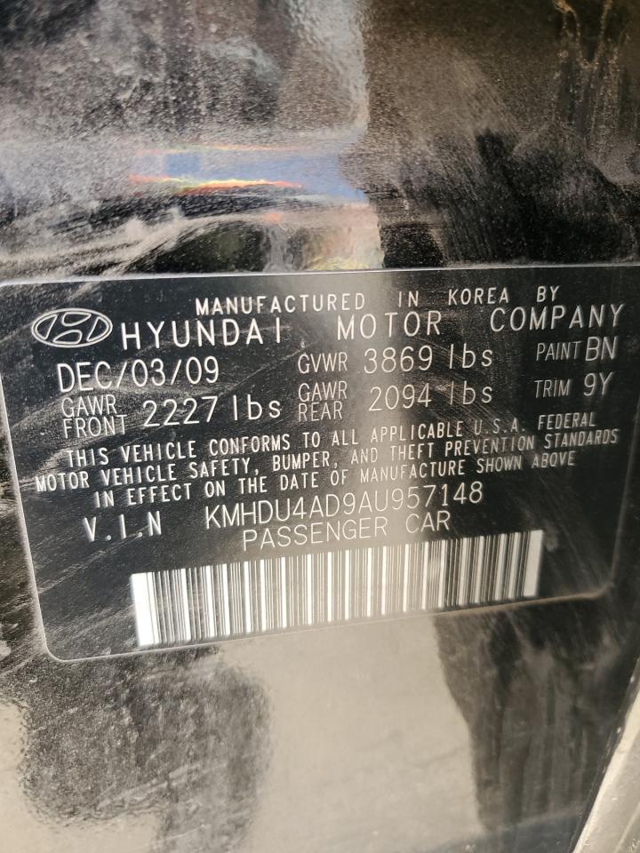 KMHDU4AD9AU957148 2010 Hyundai Elantra Blue