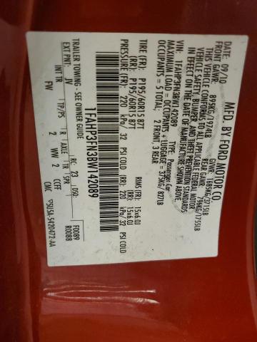 2011 Ford Focus Se VIN: 1FAHP3FN3BW142089 Lot: 56812844