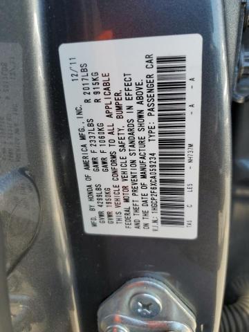 2012 Honda Accord Se VIN: 1HGCP2F6XCA059234 Lot: 57317634