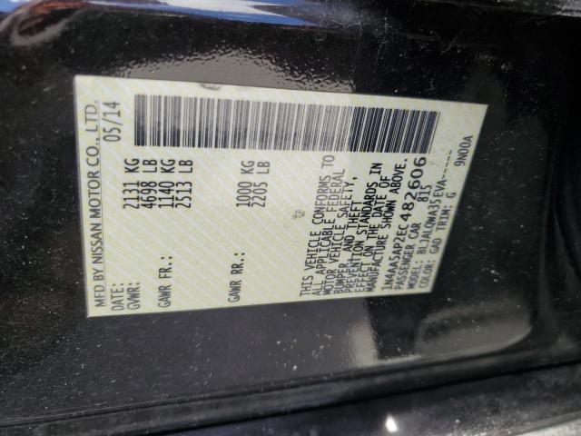 2014 Nissan Maxima S VIN: 1N4AA5AP2EC482606 Lot: 55574964