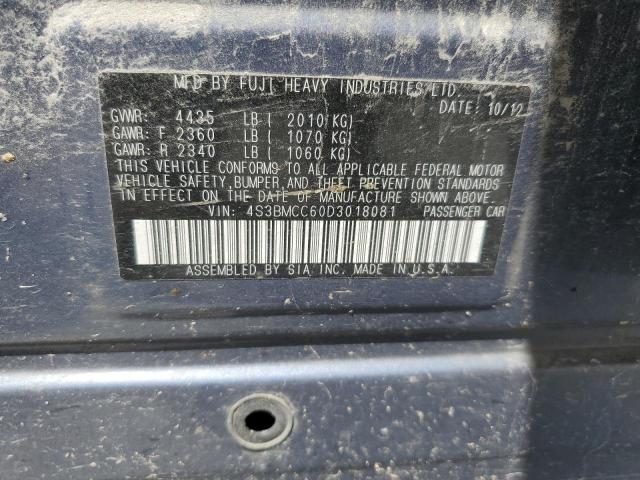 2013 Subaru Legacy 2.5I Premium VIN: 4S3BMCC60D3018081 Lot: 56716254