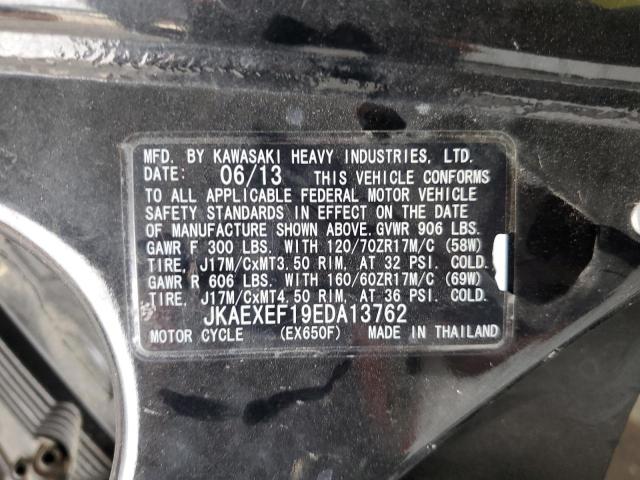 2014 KAWASAKI EX650 F - JKAEXEF19EDA13762