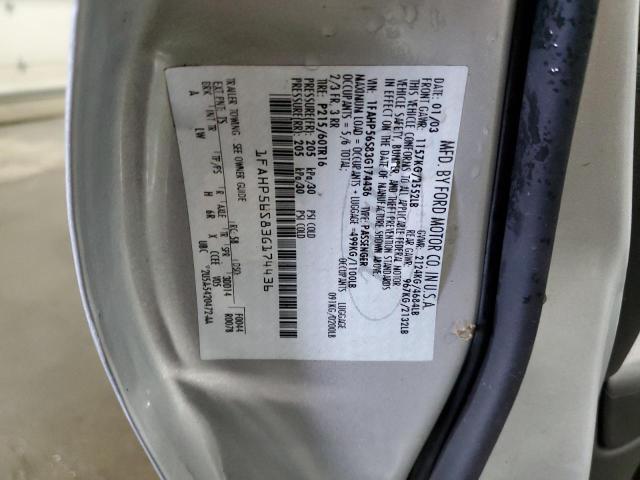 2003 Ford Taurus Sel VIN: 1FAHP56S83G174436 Lot: 55947554