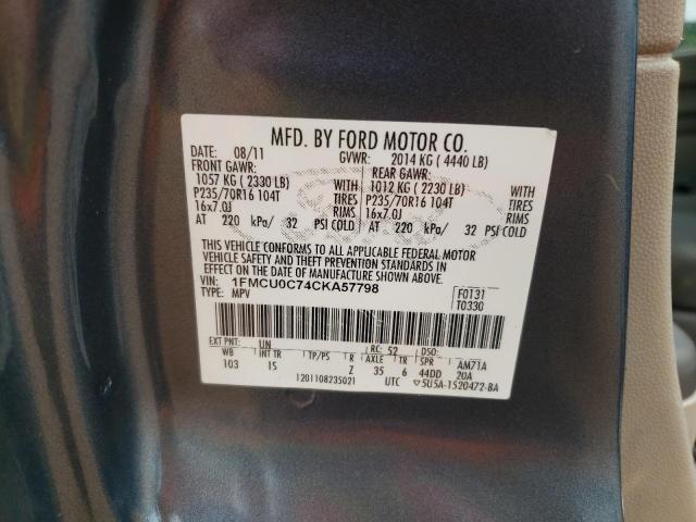 2012 Ford Escape Xls VIN: 1FMCU0C74CKA57798 Lot: 53867024