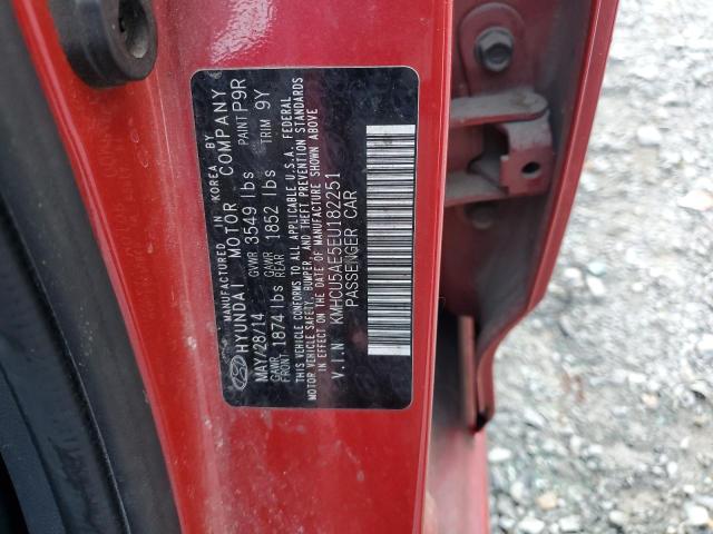 2014 Hyundai Accent Gls VIN: KMHCU5AE5EU182251 Lot: 56015254