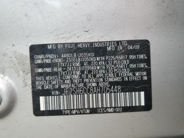2010 Subaru Forester 2.5X Premium VIN: JF2SH6CC8AH705448 Lot: 54389134