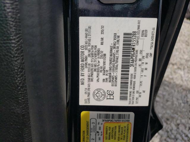 2015 FORD FUSION S - 3FA6P0G7XFR155288