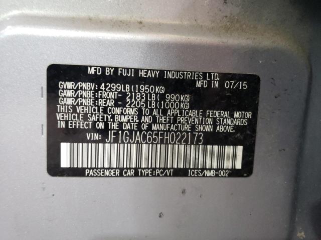 2015 Subaru Impreza Premium VIN: JF1GJAC65FH022173 Lot: 54501174