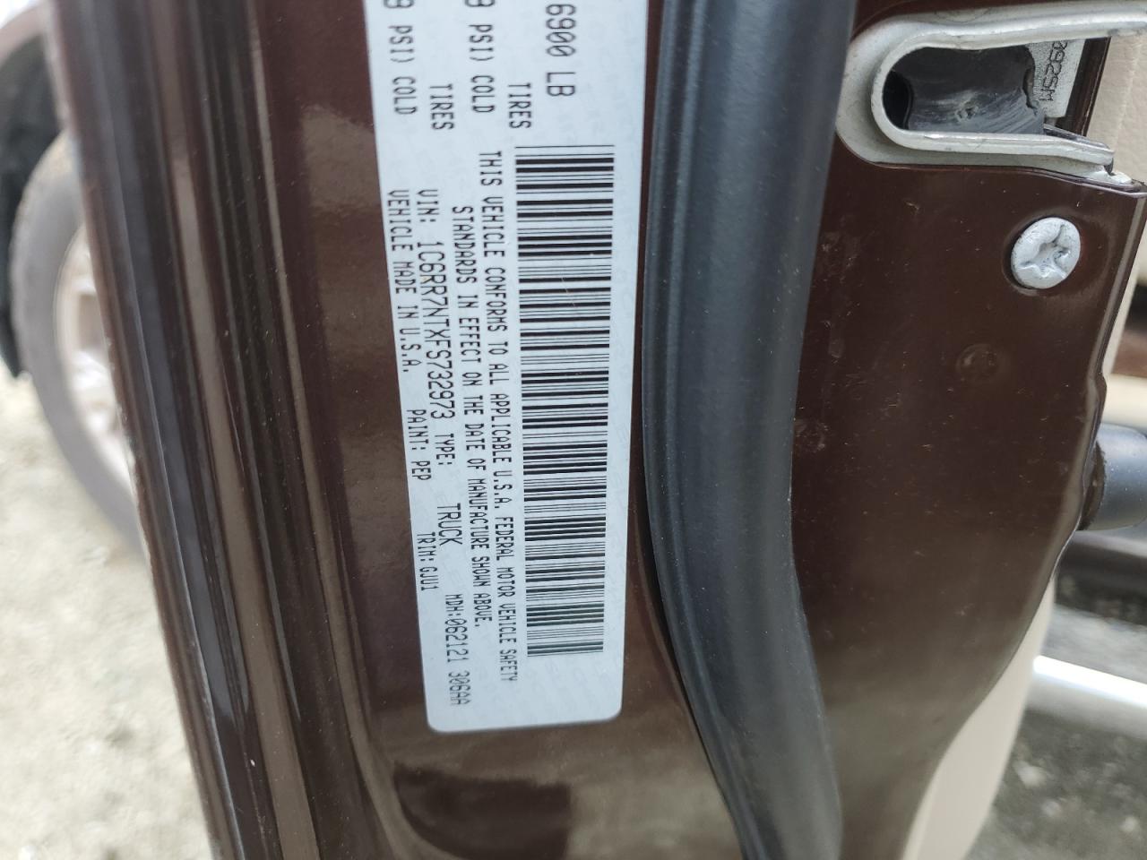 1C6RR7NTXFS732973 2015 Ram 1500 Laramie