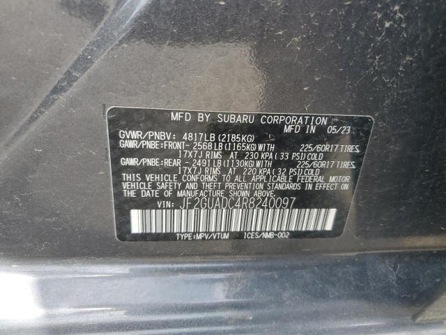 2024 Subaru Crosstrek Premium VIN: JF2GUADC4R8240097 Lot: 54604374