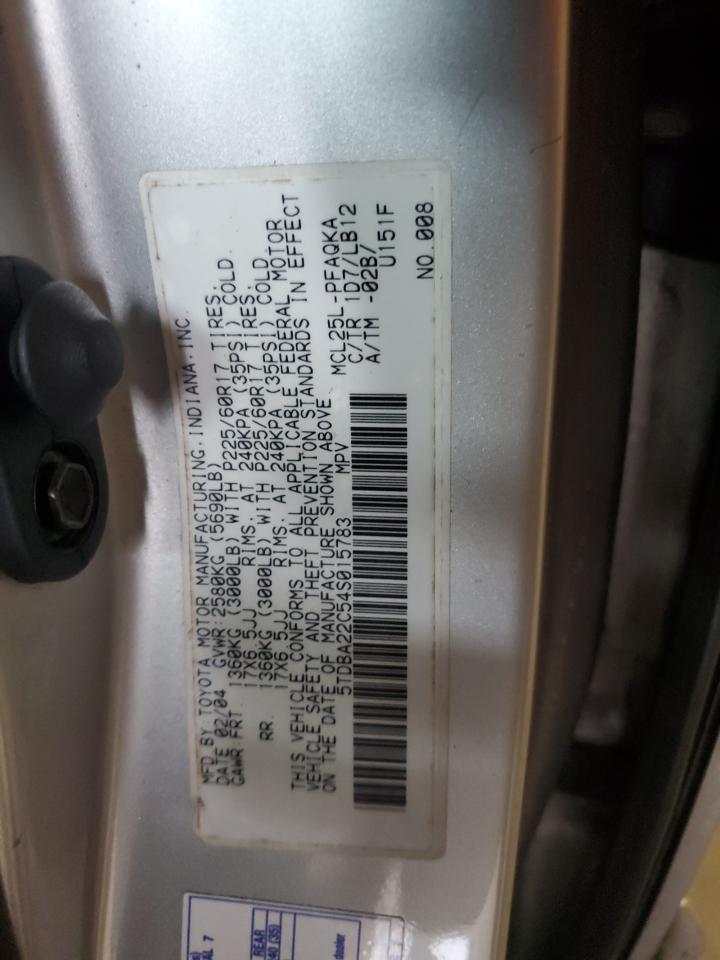 5TDBA22C54S015783 2004 Toyota Sienna Xle