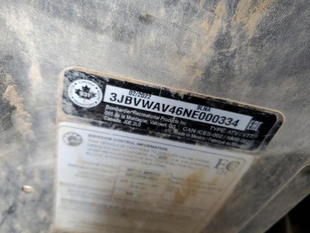 2022 CAN-AM MAVERICK - 3JBVWAV46NE000334