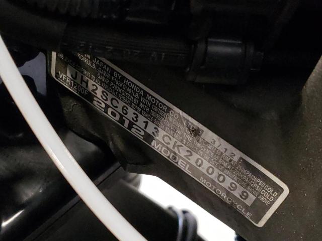 2012 HONDA VFR1200 F - JH2SC6313CK200099