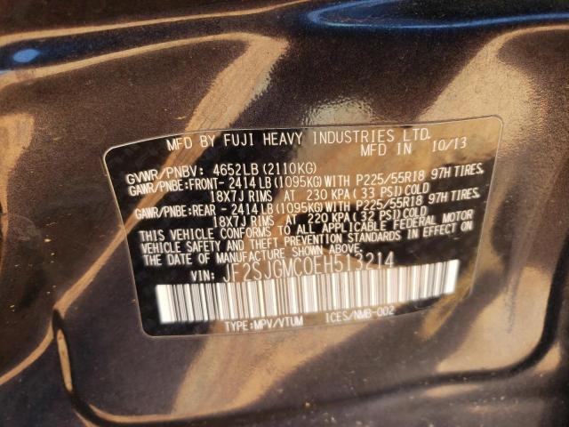 2014 Subaru Forester 2.0Xt Touring VIN: JF2SJGMC0EH513214 Lot: 57055564