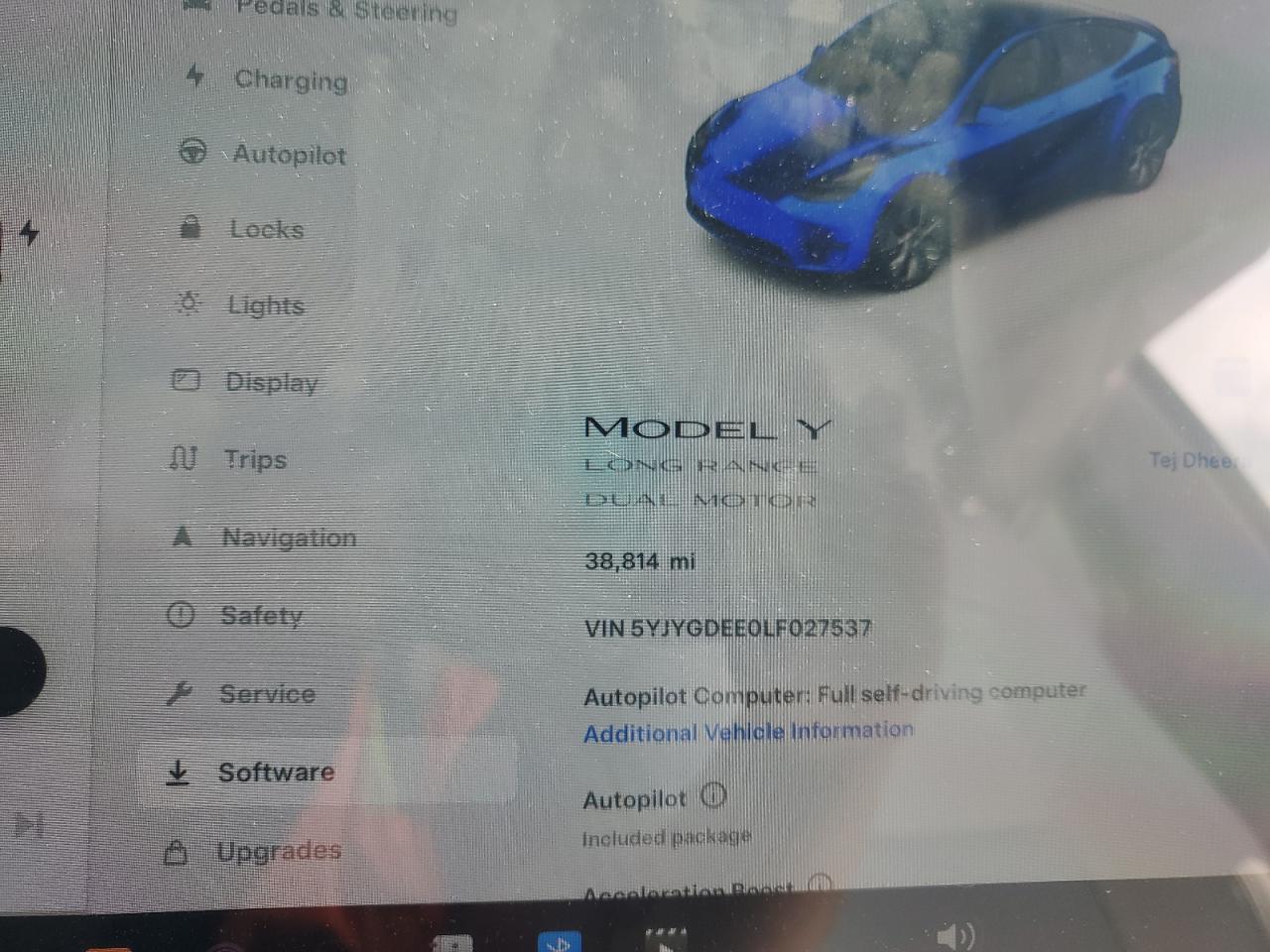 5YJYGDEE0LF027537 2020 Tesla Model Y