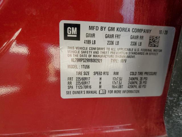 2021 CHEVROLET TRAILBLAZE - KL79MPS29MB082921