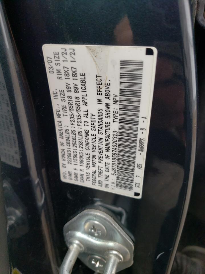 5J8TB18587A020323 2007 Acura Rdx Technology