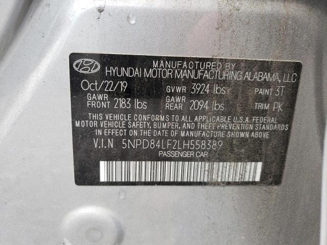 5NPD84LF2LH558389 | 2020 Hyundai elantra sel