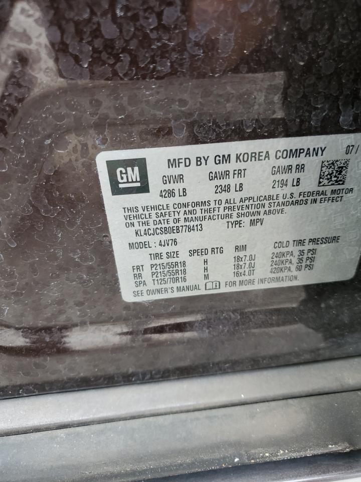 KL4CJCSB0EB778413 2014 Buick Encore