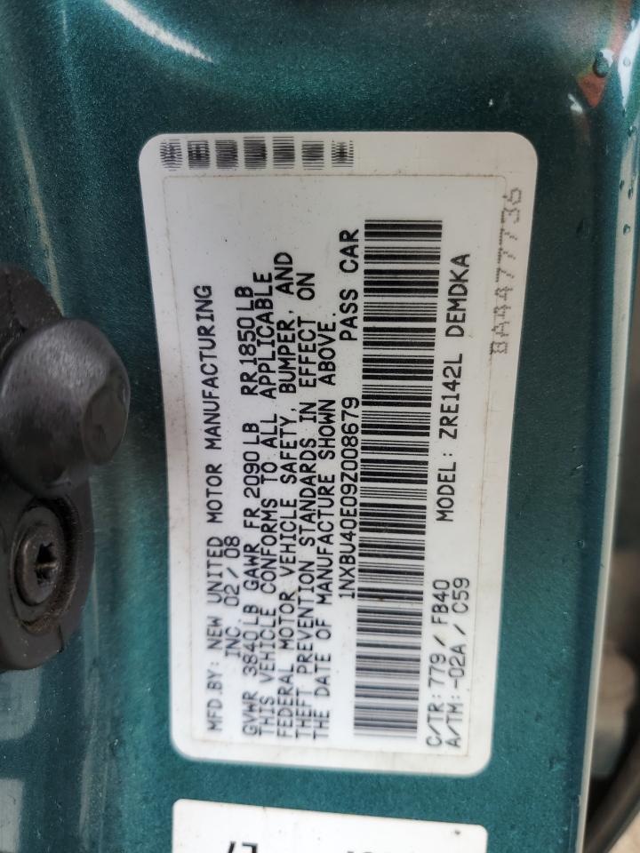 1NXBU40E09Z008679 2009 Toyota Corolla Base