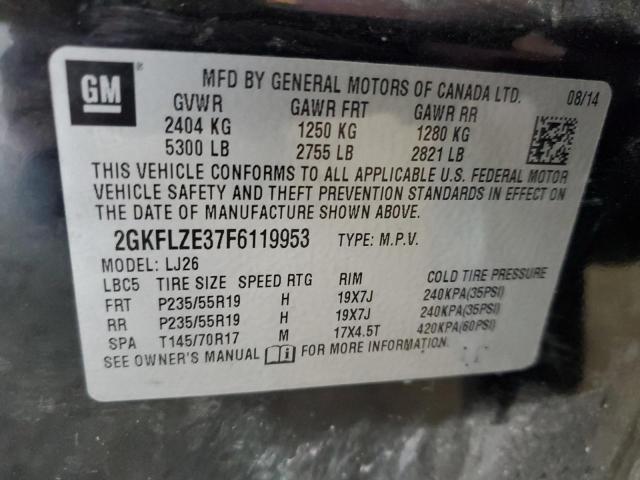 2015 GMC Terrain Denali VIN: 2GKFLZE37F6119953 Lot: 54700904