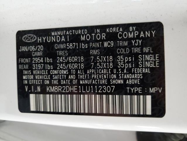 2020 Hyundai Palisade Sel VIN: KM8R2DHE1LU112307 Lot: 55076894