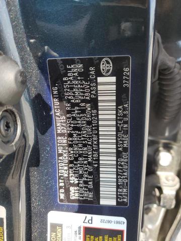 VIN 4T1BF1FK8FU110216 2015 Toyota Camry, LE no.12