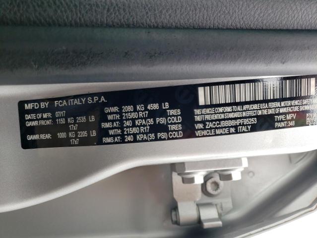 2017 JEEP RENEGADE L - ZACCJBBB6HPF95253