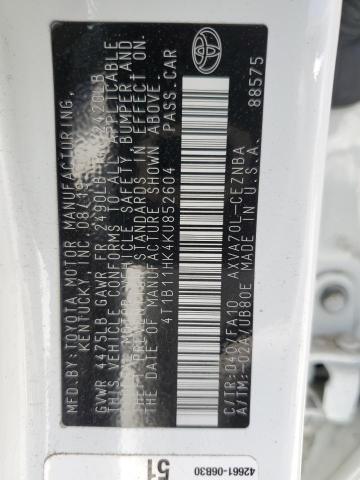 2019 Toyota Camry L VIN: 4T1B11HK4KU852604 Lot: 56052124