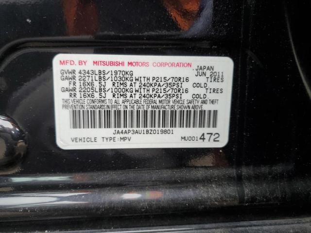 2011 Mitsubishi Outlander Sport Es VIN: JA4AP3AU1BZ019801 Lot: 55080294