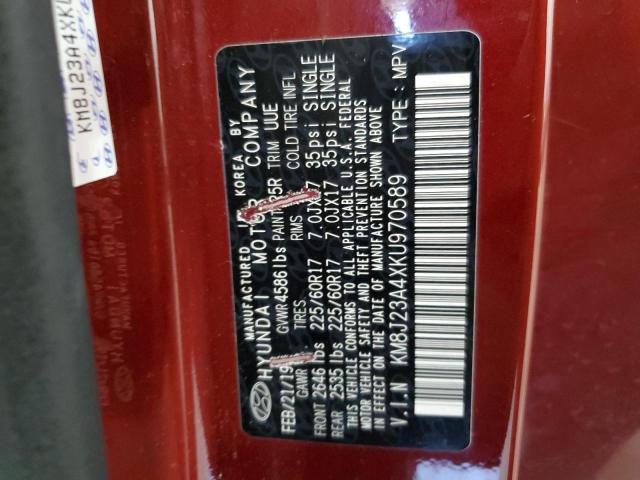 2019 Hyundai Tucson Se VIN: KM8J23A4XKU970589 Lot: 55533644