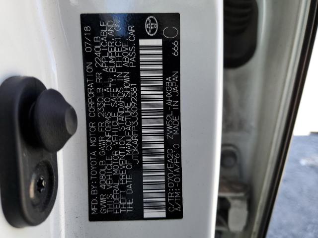 2018 TOYOTA PRIUS PRIM - JTDKARFP3J3092381