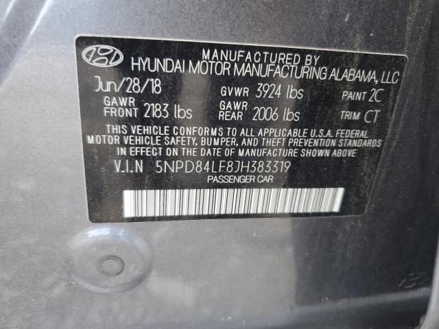 5NPD84LF8JH383319 2018 HYUNDAI ELANTRA - Image 12