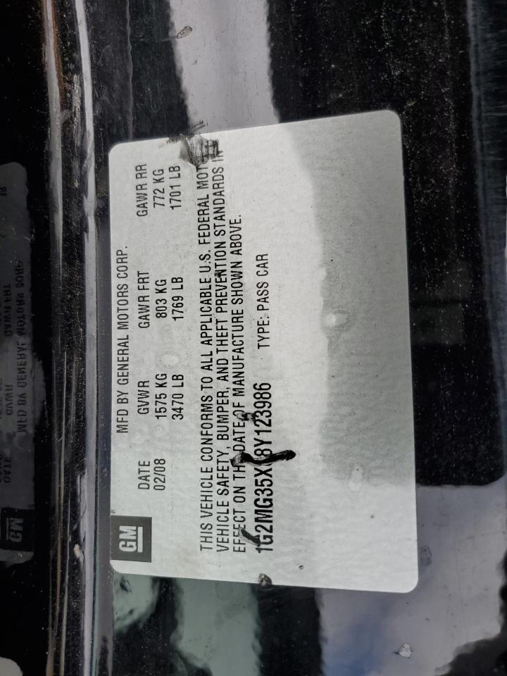 1G2MG35X88Y123986 2008 Pontiac Solstice Gxp