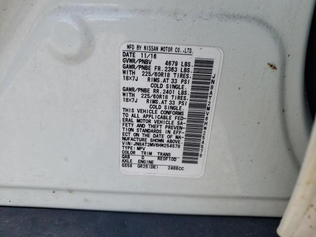 2017 NISSAN ROGUE S - JN8AT2MV6HW254578