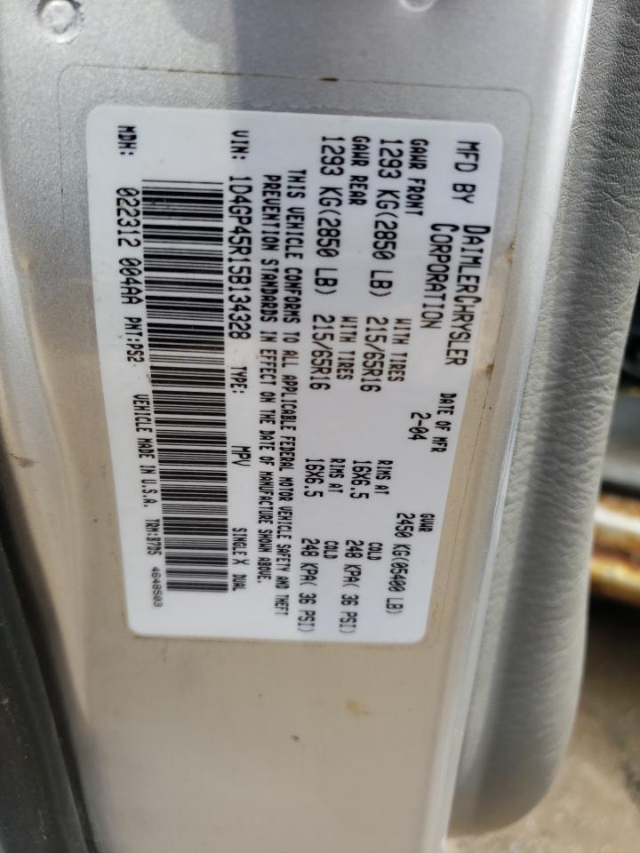1D4GP45R15B134328 2005 Dodge Caravan Sxt