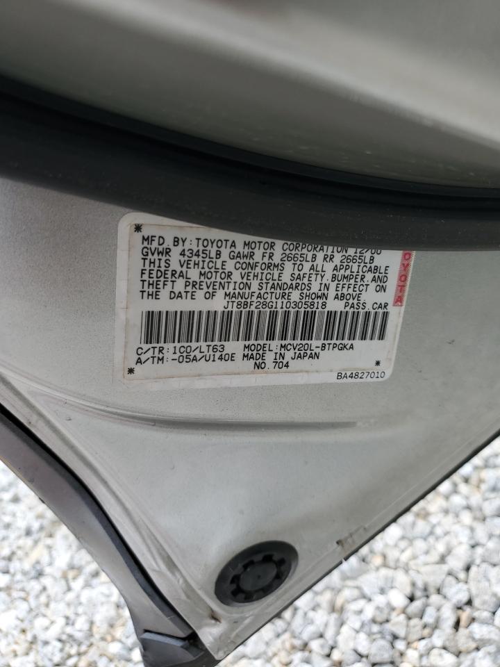 JT8BF28G110305818 2001 Lexus Es 300