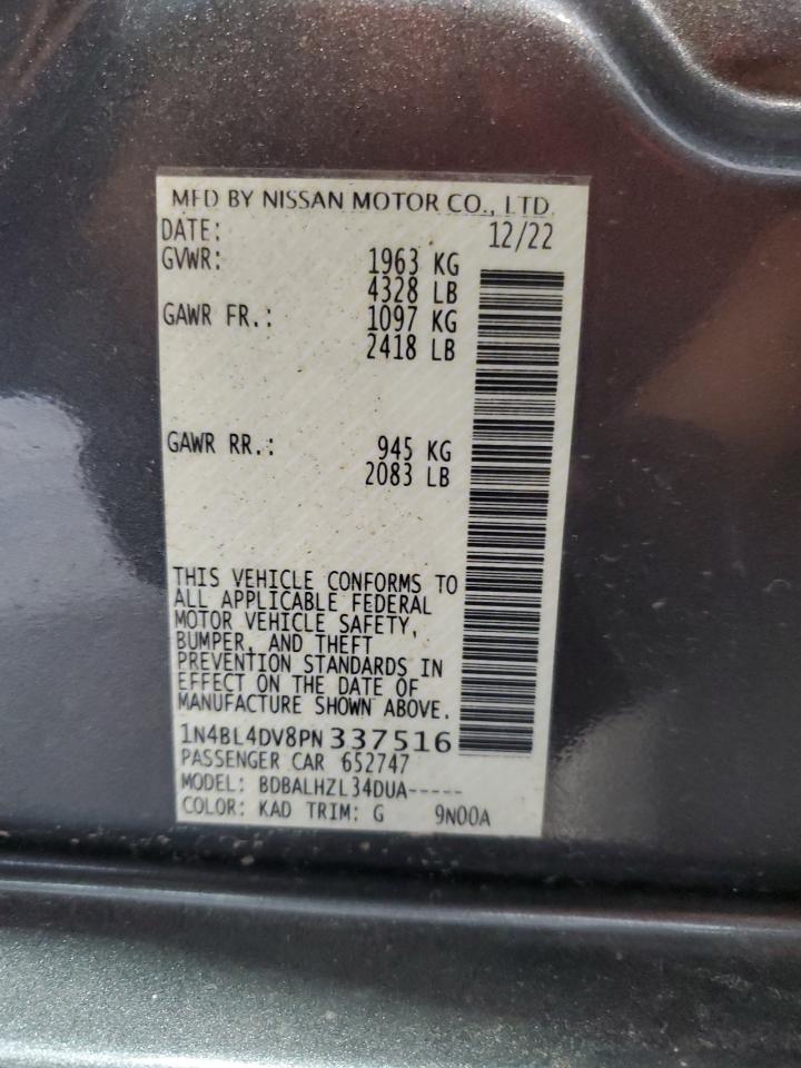 1N4BL4DV8PN337516 2023 Nissan Altima Sv