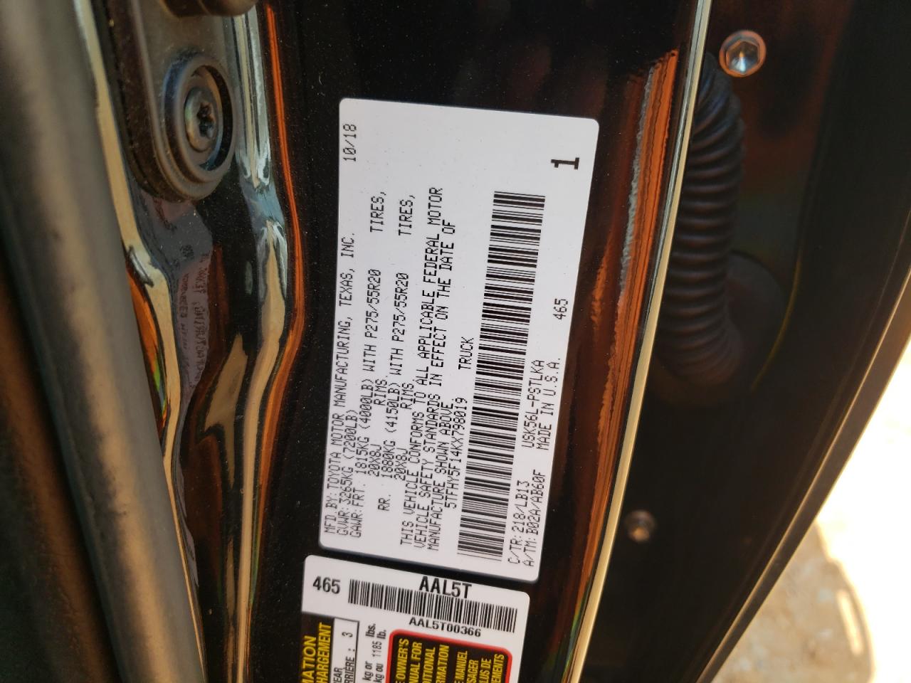 5TFHY5F14KX798019 2019 Toyota Tundra Crewmax Limited