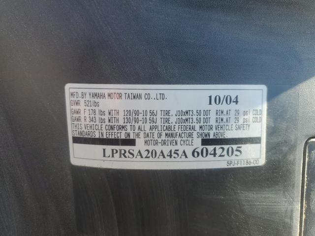 2005 YAMAHA YW50 AP ZU LPRSA20A45A604205