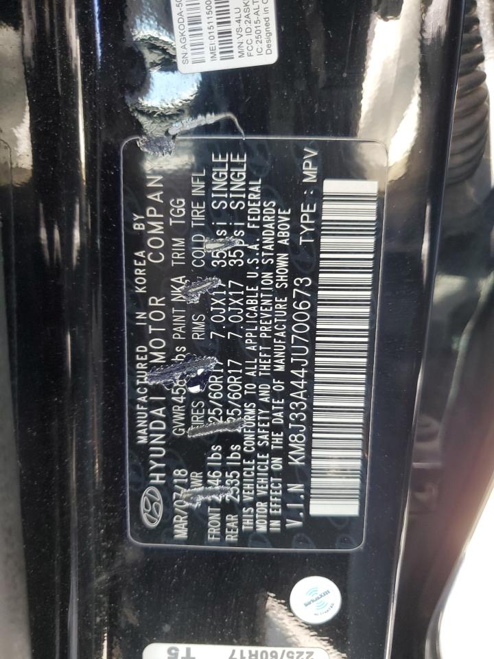 KM8J33A44JU700673 2018 Hyundai Tucson Sel