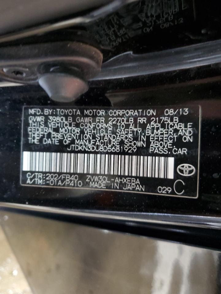 JTDKN3DU8D5681929 2013 Toyota Prius