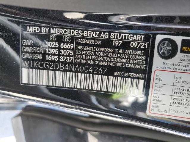 2022 Mercedes-Benz Eqs Sedan 450+ VIN: W1KCG2DB4NA004267 Lot: 55513064